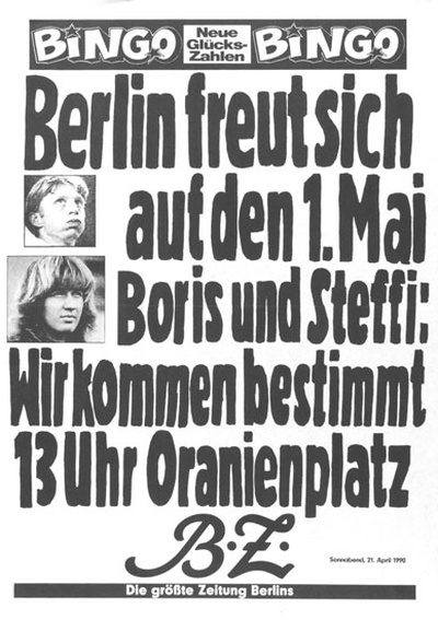 1990 Berlin freut sich auf den 1 Mai